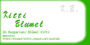 kitti blumel business card
