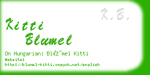 kitti blumel business card